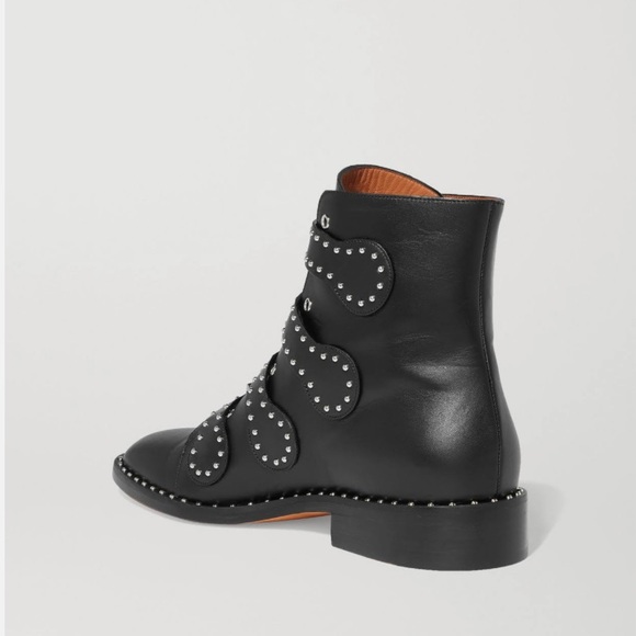 Givenchy Elegant Prue Moto Studded Leather Ankle Boots - Picture 3 of 16